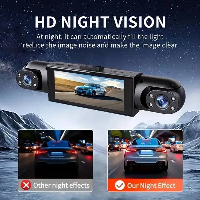 4‑Channel Dash Cam with 170° Front Lens, Night Vision & 24/7 Parking Monitor