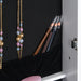Lockable Freestanding Jewellery Armoire with Adjustable Full-Length Mirror — White