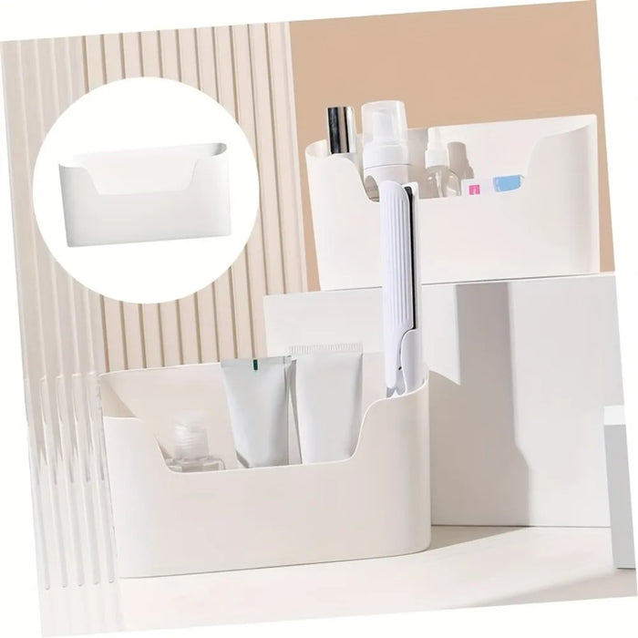 Punch-Free Wall-Mounted Plastic Storage Bin – Single Cabinet Door Organiser (S or L)