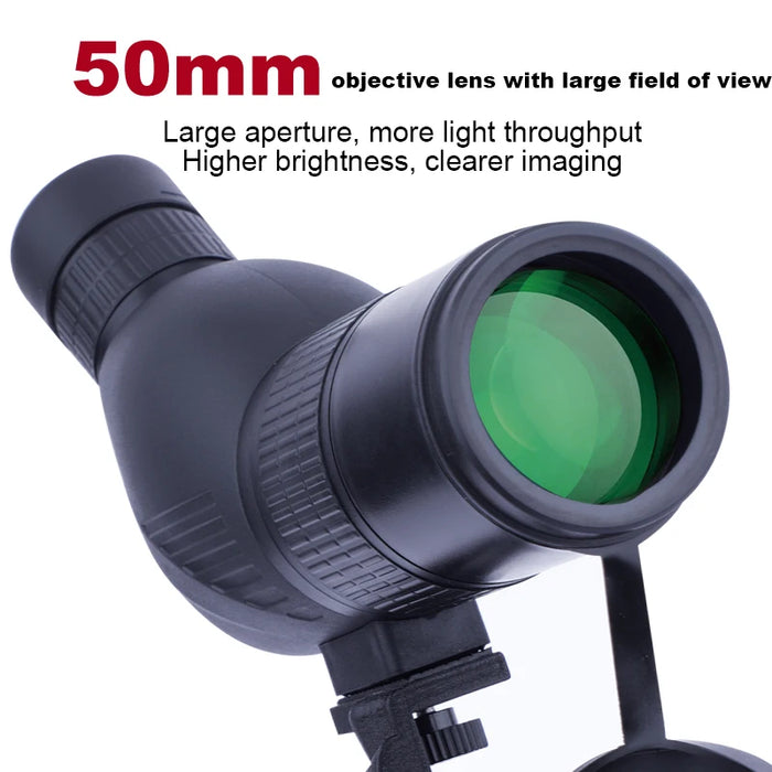 12–36x50 Spotting Scope Monocular — 50mm, BAK‑4 Prism, Waterproof & Anti‑Fog