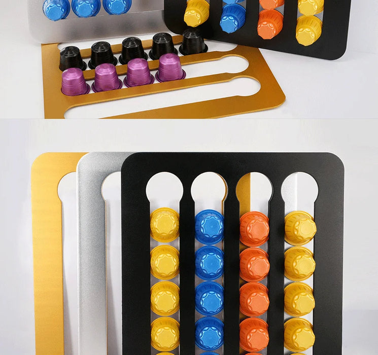 Rotating Coffee Pod Tower – Holds 24 or 40 Nespresso Original Capsules