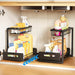 2-Tier Sliding Under-Sink Organiser – Rustproof Metal Storage for Kitchen & Bathroom Cabinets