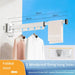 Foldaway Wall-mounted Clothes Dryer — White Aluminium Alloy, Retractable