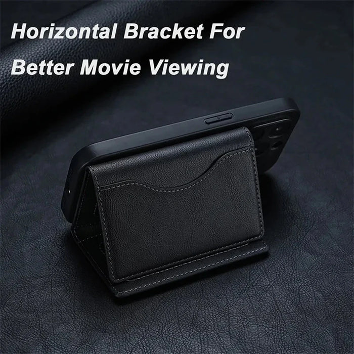 Trifold Magnetic PU Leather MagSafe Card Wallet for iPhone 16/15 Pro/Max/Plus/Mini