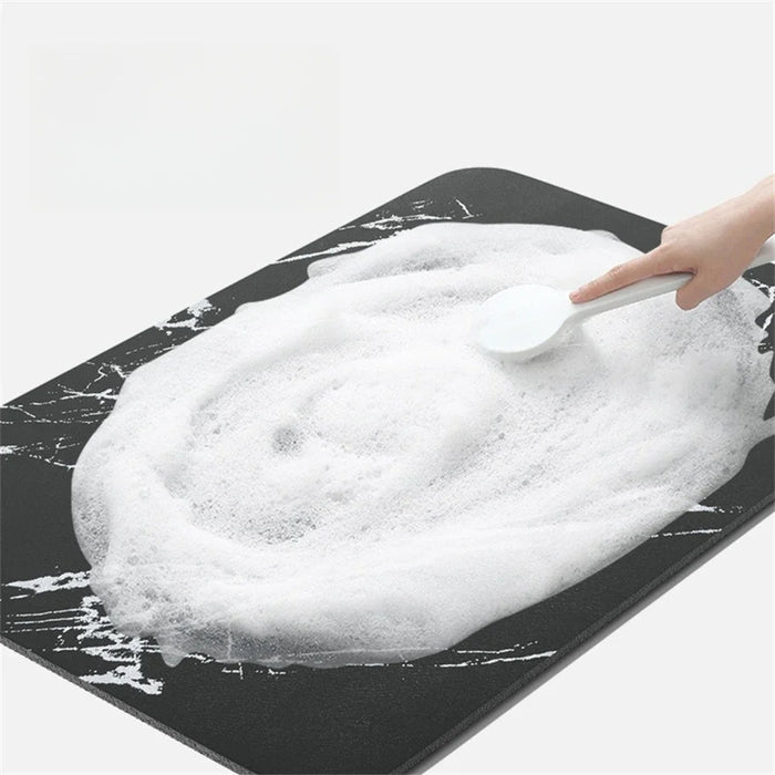 Quick‑Dry Bathroom Mat 40×60cm – Diatomite, PU & Rubber Anti‑Slip Mat