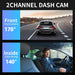 1080p Dual‑Lens Dash Cam with Wi‑Fi — Front & Cabin, Night Vision, Loop Recording