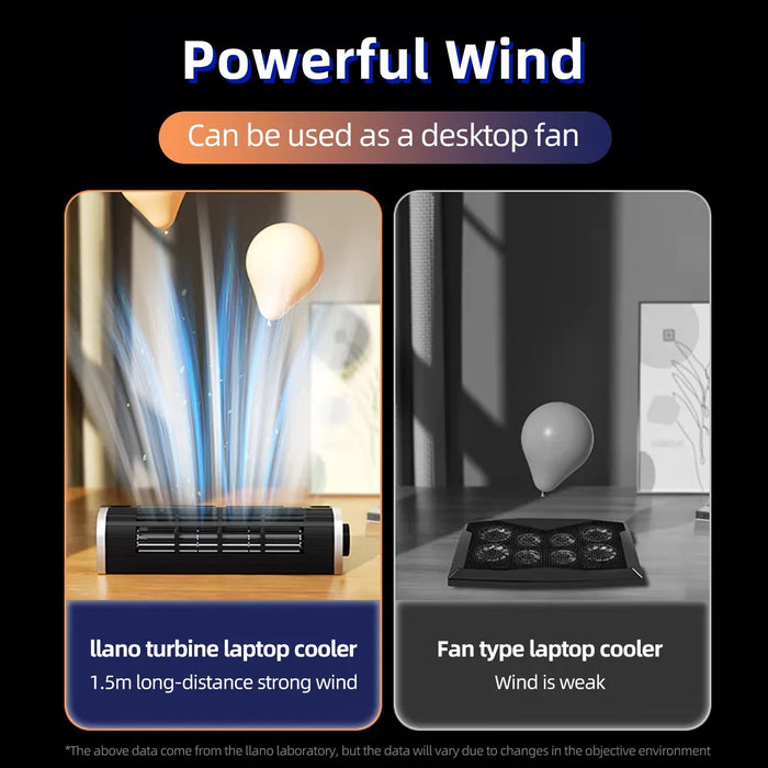 Llano Laptop Cooling Fan & Adjustable Stand — USB Powered for 4–21 inch Laptops