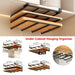 Under-Cupboard Steel Kitchen Rack with Hooks — Paper Towel, Cutting Board & Lid Holder