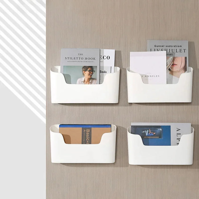 Adhesive Wall-Mounted Storage Rack – Single-Tier Kitchen & Bathroom Organiser (1pc/2pc)