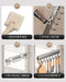 Drill-Free Wall-Mounted Aluminium Hook Rack — 6/8/10 Hook Options