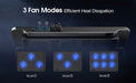 Laptop Cooling Pad for 12–17.3-inch Laptops — 6 Quiet Fans, 7-Stage Height & Phone Holder