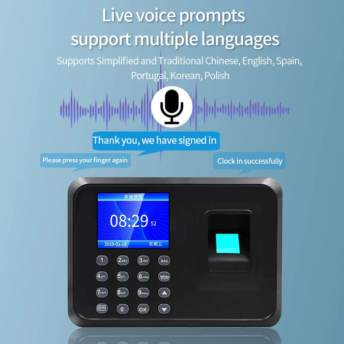 A5 Fingerprint Time Attendance Device — Biometric Clock‑in Terminal