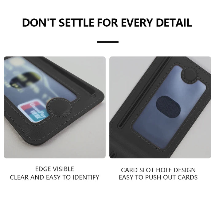 Leather MagSafe Magnetic Card Holder Wallet for iPhone 12–16 (Pro/Max/Plus)