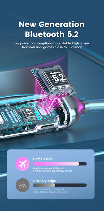 Neckband Earphones G07 — Bluetooth 5.1, ANC, LED Display, Waterproof