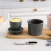 Ceramic Butter Cup with Lid — 350ml Sealed Butter Storage, Blue/Pink/White/Grey