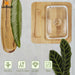 Bamboo Butter Dish with Glass Lid & Cutter — Reusable Butter Storage Case