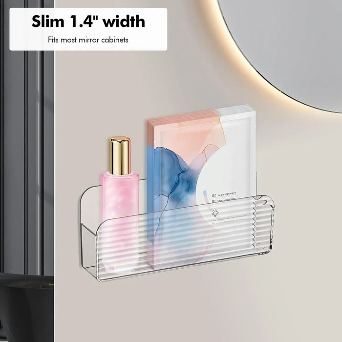 Slim Wall-Mounted Clear Storage Box — Cabinet & Medicine-Cabinet Organiser
