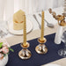 Pair of Gold Metal Taper Candle Holders — Vintage Brass Finish, 8.5 cm