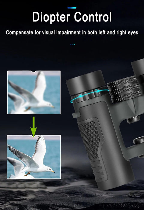 10x25 Compact Binoculars – Pocket Waterproof BAK4 Prism for Adults & Kids