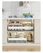 Retractable Pull-Out Metal Drawer Rack — Punch-Free Under-Sink Storage (Small/Large, White/Black)