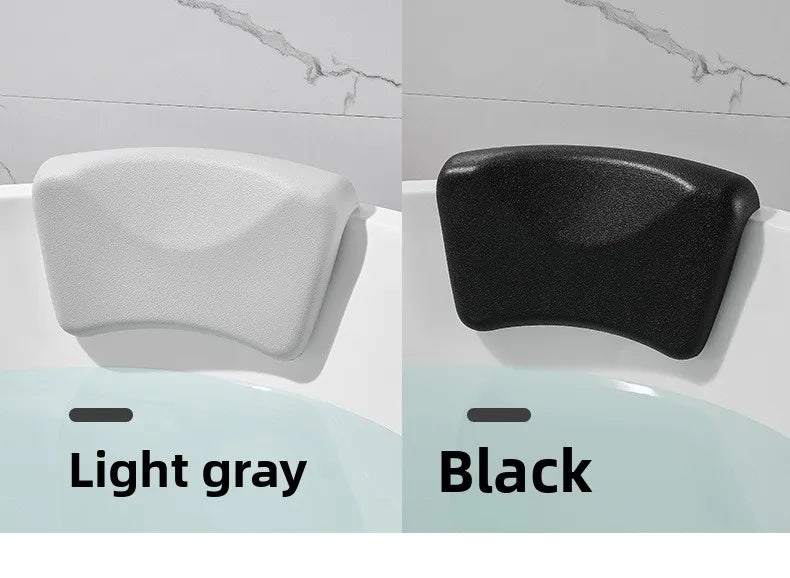 Spa Neck Bath Pillow with Suction Cups — Waterproof Polyurethane Headrest