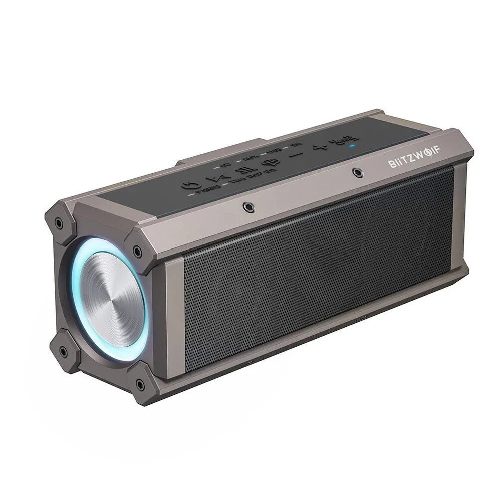 BlitzWolf® BW-WA3 100W Bluetooth-højttaler Bærbare højtalere Quad-drivere Dobbelt membran Dyb bas RGB-lys TWS 5000mAh Udendørs trådløs højttaler