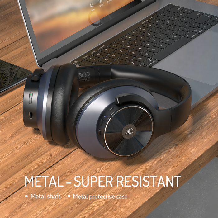 Oneodio A Series - Bluetooth 5.0 Draadloze Hoofdtelefoon met Actieve Ruisonderdrukking - Ingebouwde Microfoon, Type C Opladen & Draagtas - Uitgebreide Garantie van 2 Jaar Inbegrepen