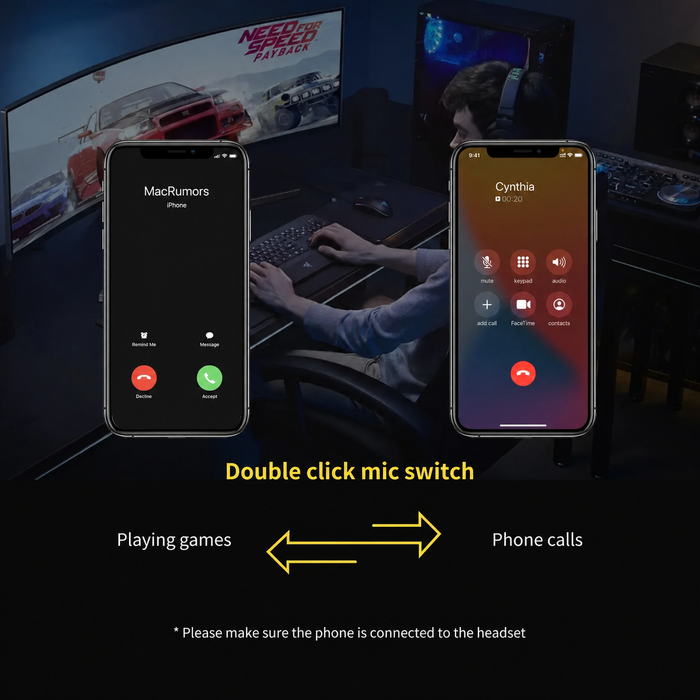Série SOMiC G - Fone de ouvido sem fio para jogos com microfone destacável - 3 modos de conexão: Bluetooth, Dongle USB 2.4G, 3,5 mm com fio - Compatível com PS5 / PS4 / PC / Computador / Telefone / XBOX / Switch