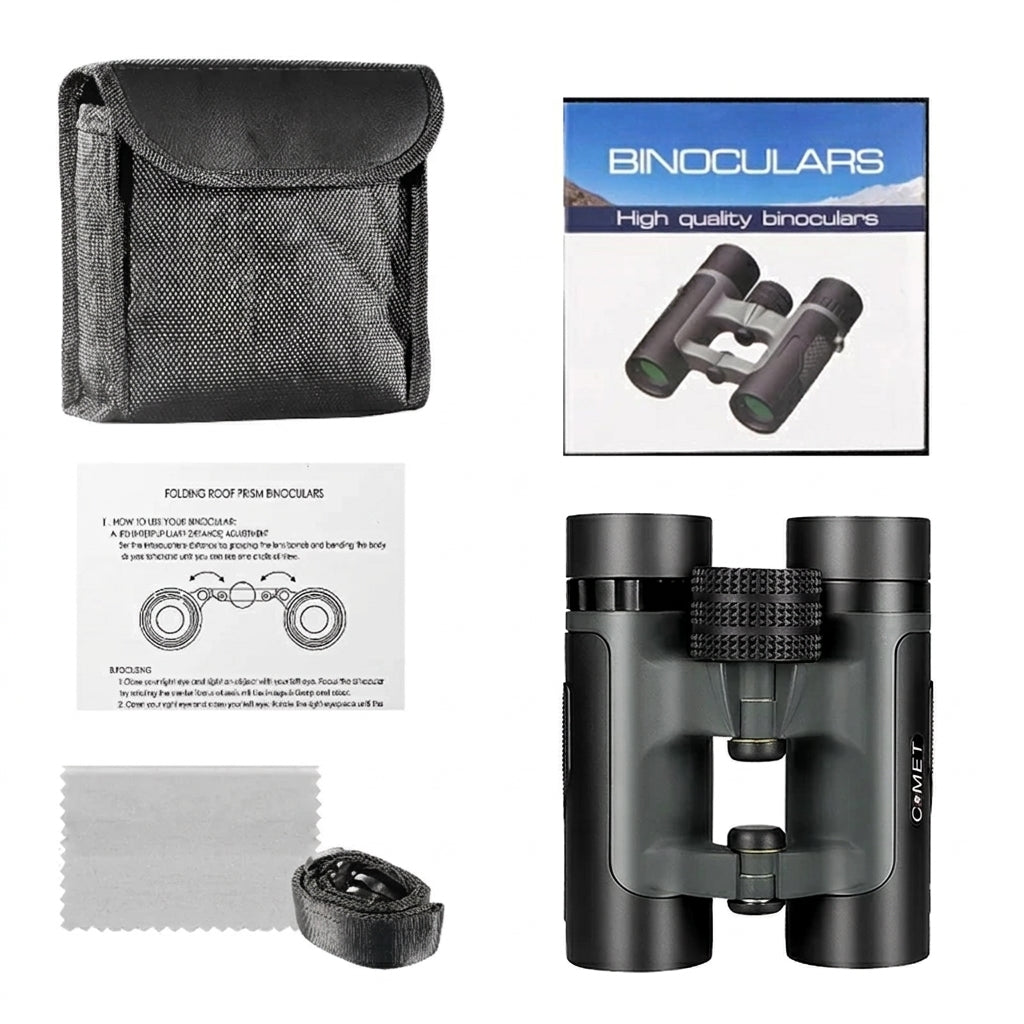 10x25 Compact Binoculars – Pocket Waterproof BAK4 Prism for Adults & Kids