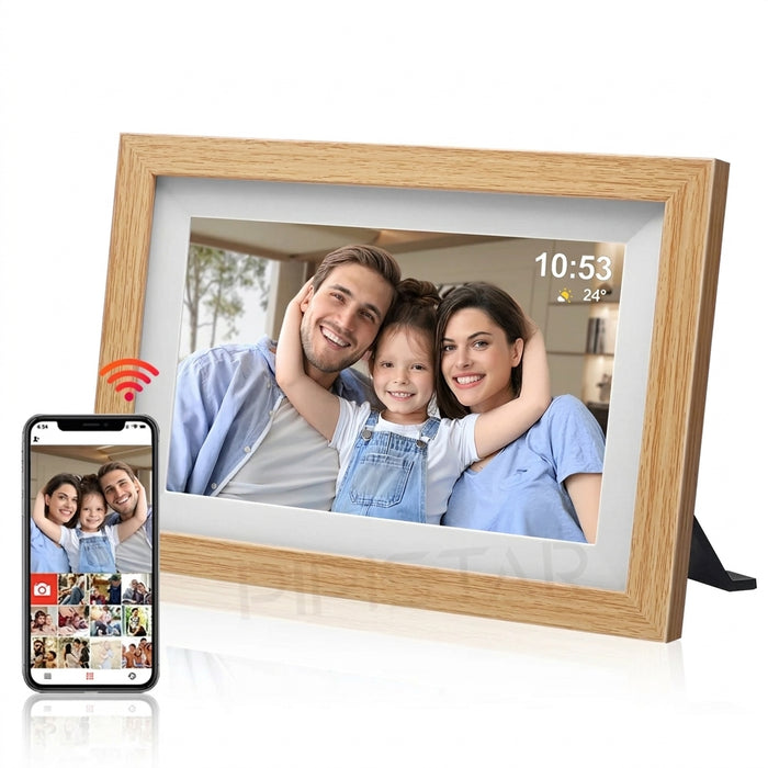 10.1-inch Wi‑Fi Digital Photo Frame — 1280×800 IPS Touchscreen, Frameo App
