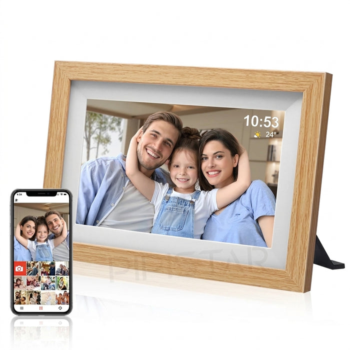 10.1-inch Wi‑Fi Digital Photo Frame — 1280×800 IPS Touchscreen, Frameo App