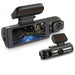 1080p Dual‑Lens Dash Cam with Wi‑Fi — Front & Cabin, Night Vision, Loop Recording