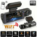1080p Dual‑Lens Dash Cam with Wi‑Fi — Front & Cabin, Night Vision, Loop Recording