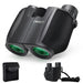 10x25 Folding Compact Binoculars — 10x Magnification, BAK4 Prism, FMC Lens