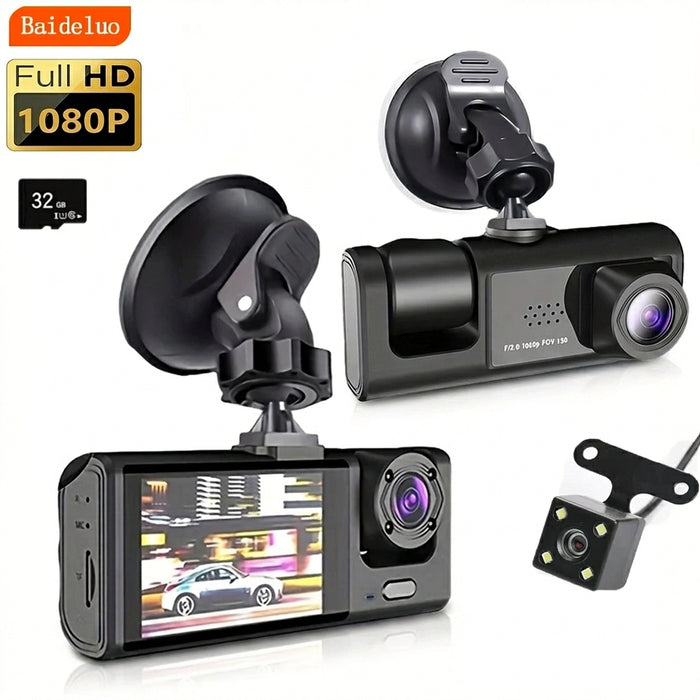 1080P Dual Camera Dash Cam — Front & Interior (2‑ or 3‑camera options)