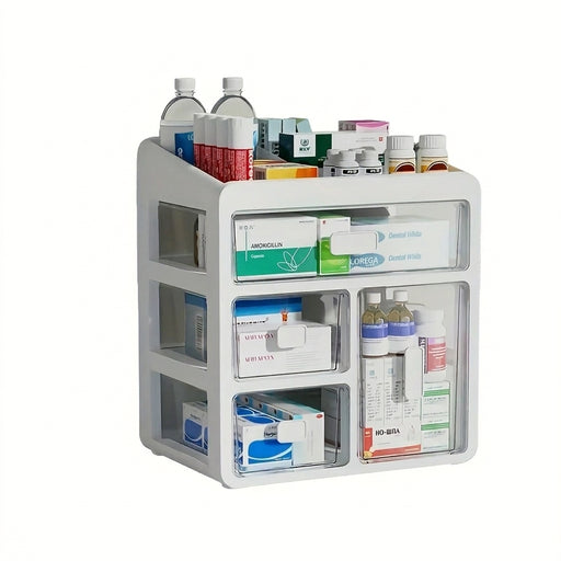 Drawer Medicine Storage Box — Large-capacity Multi-purpose Plastic Organiser (3 or 4 layers)