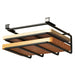 Under-Cupboard Steel Kitchen Rack with Hooks — Paper Towel, Cutting Board & Lid Holder