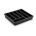 Covered Cutlery Organiser — 6-Compartment Silverware Tray with Washable Lid (PP)
