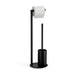 Foldable Floor-Standing Toilet Roll Holder with Reinforced Base, Standalone Dispenser