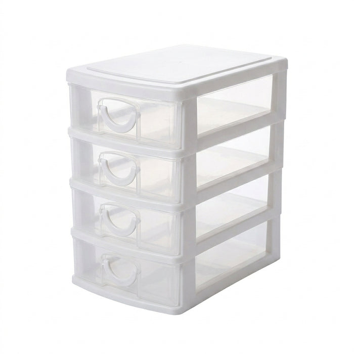 4-layer Transparent Jewellery Storage Box with Rhinestone Detail