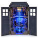 DIY Wooden Book Nook Kit — Blue Telephone Booth Miniature Bookshelf