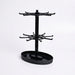 Rotatable 2- or 3-Tier Jewellery Display Stand — 16 or 24 Hooks, Black or Transparent