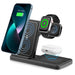 3-in-1 Magnetic Wireless Charger Stand — 15W Fast Charging Dock for iPhone 15/14/13, Apple Watch & AirPods