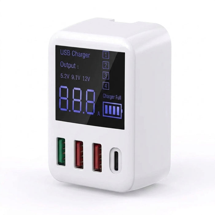 40W 4-Port USB-C Charging Station with 20W PD & QC 3.0 – White