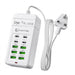 Portable Power Strip with USB‑A & USB‑C — 1.2m Cable, EU/UK/US Plug