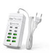 Portable Power Strip with USB‑A & USB‑C — 1.2m Cable, EU/UK/US Plug