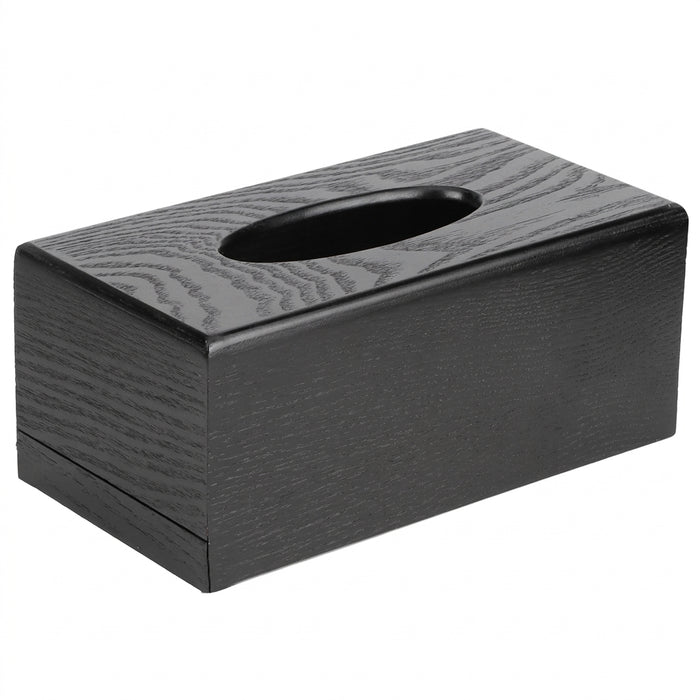 Black Wooden Tissue Box – Elegant Napkin Holder for Home & Hotel