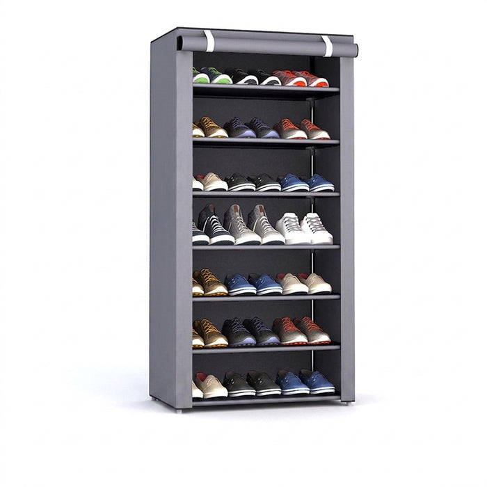 6–10 Tier Multi‑Layer Shoe Cabinet with Dust‑Proof Rolling Shutter — Space‑Saving, Easy Assembly