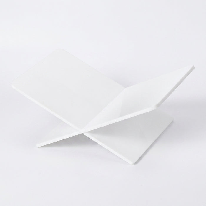 Acrylic Book Stand — Folding Display Holder for Cookbooks, Bibles & Texts (S/L, Black/White/Clear)